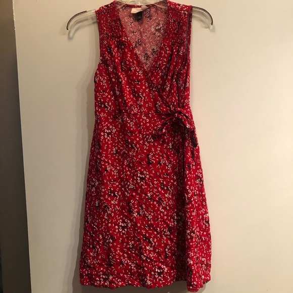 Target Dresses & Skirts - Target Universal Thread Red Floral Wrap Dress
